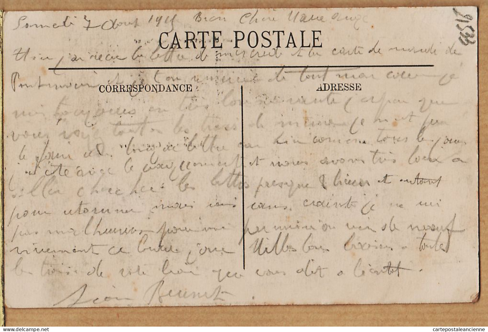 30084 / Lisez Cpaww1 Samedi 7 Aout 1915 Poilu BEUNET Où Nous Sommes VIRGINY Beauséjour ARGONNE Maisons Champagne - Sonstige & Ohne Zuordnung