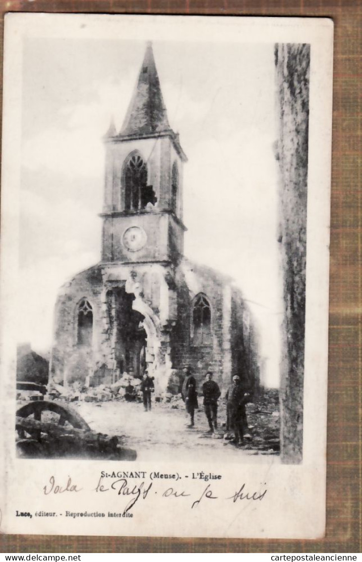 30098 / SAINT-AGNAN Meuse 1915 Parvis Eglise à PETITDEMANGE 29em IInfanterie CHR TELEPHONISTE Secteur Postal 34 -LUCE - Andere & Zonder Classificatie