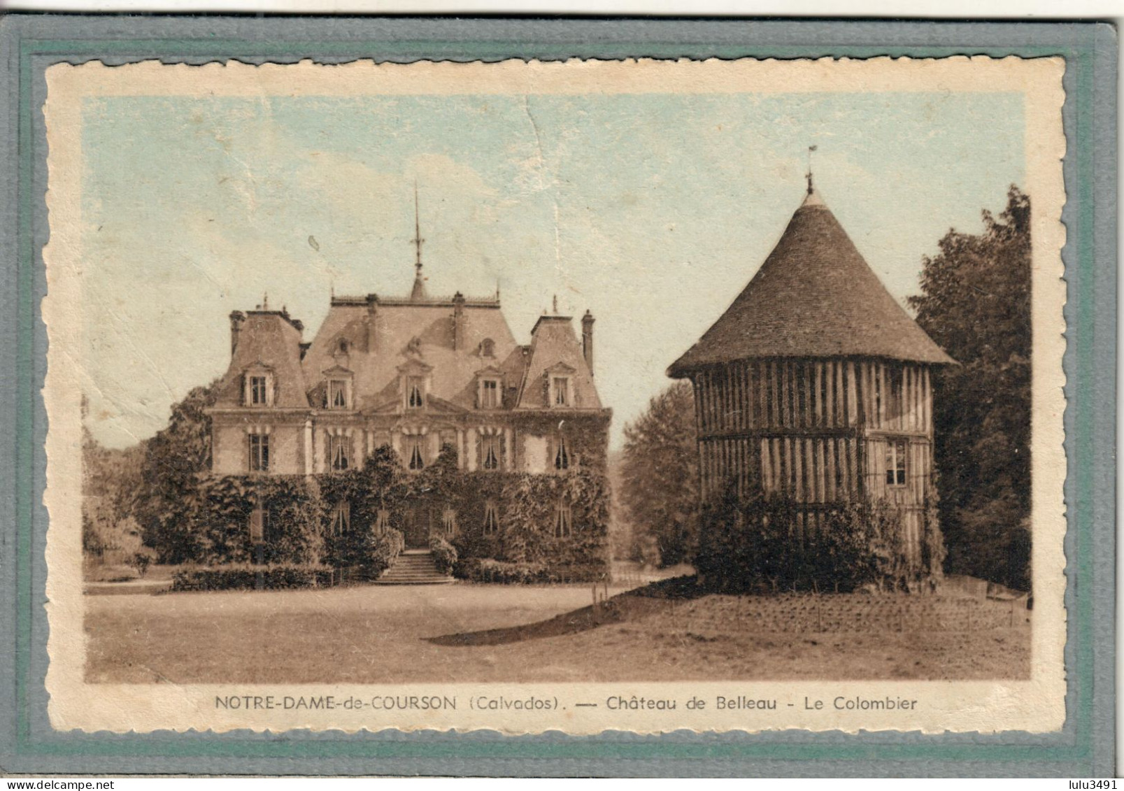 CPA (14) NOTRE-DAME-de-COURSON - Thème: Colombier, Colombophilie, Pigeonnier - 1930 - Carte Colorisée - Autres & Non Classés