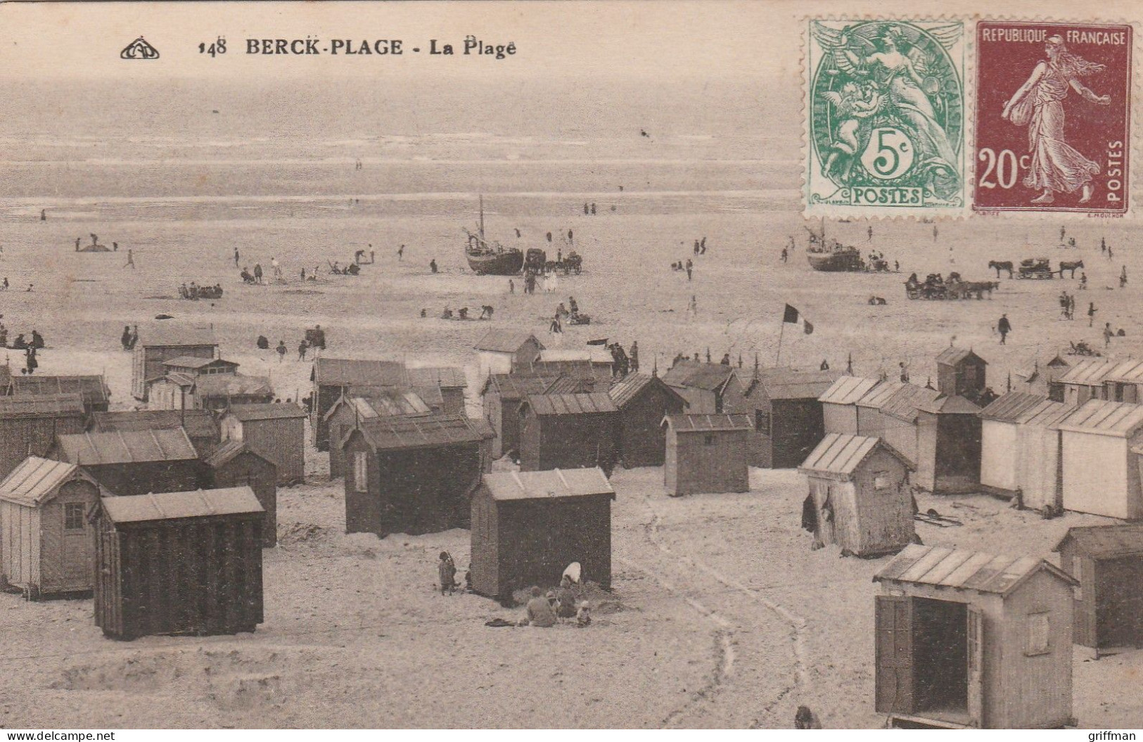 BERCK PLAGE LA PLAGE 1926 TBE - Berck