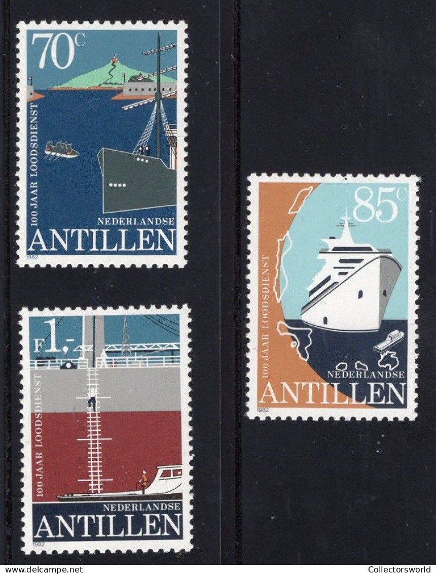 Netherlands Antilles 1982 Serie 3v Ship Pilot Service MNH - West Indies