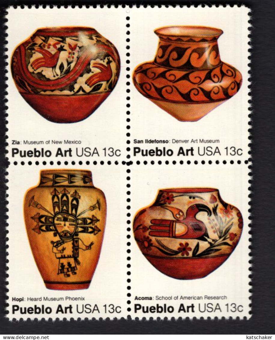 200603252 1977 SCOTT 1709A (XX)  POSTFRIS MINT NEVER HINGED -  AMERICAN FOLK ARTS - 1706 FIRST OF BLOCK - Unused Stamps