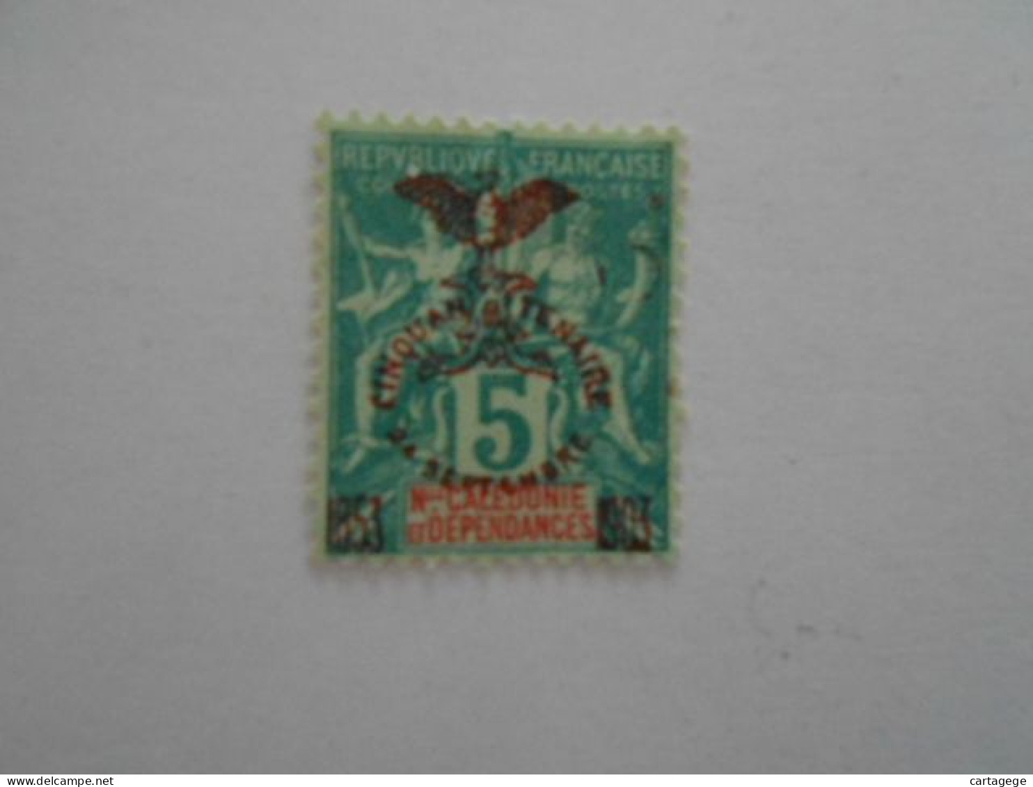 NOUVELLE-CALEDONIE YT 70 ALLEGORIE 5c Vert(*) - Unused Stamps