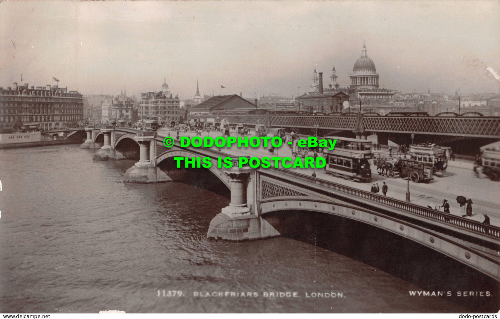 R536757 London. Blackfriars Bridge. Wyman Series. Real Photo Post Card - Otros & Sin Clasificación