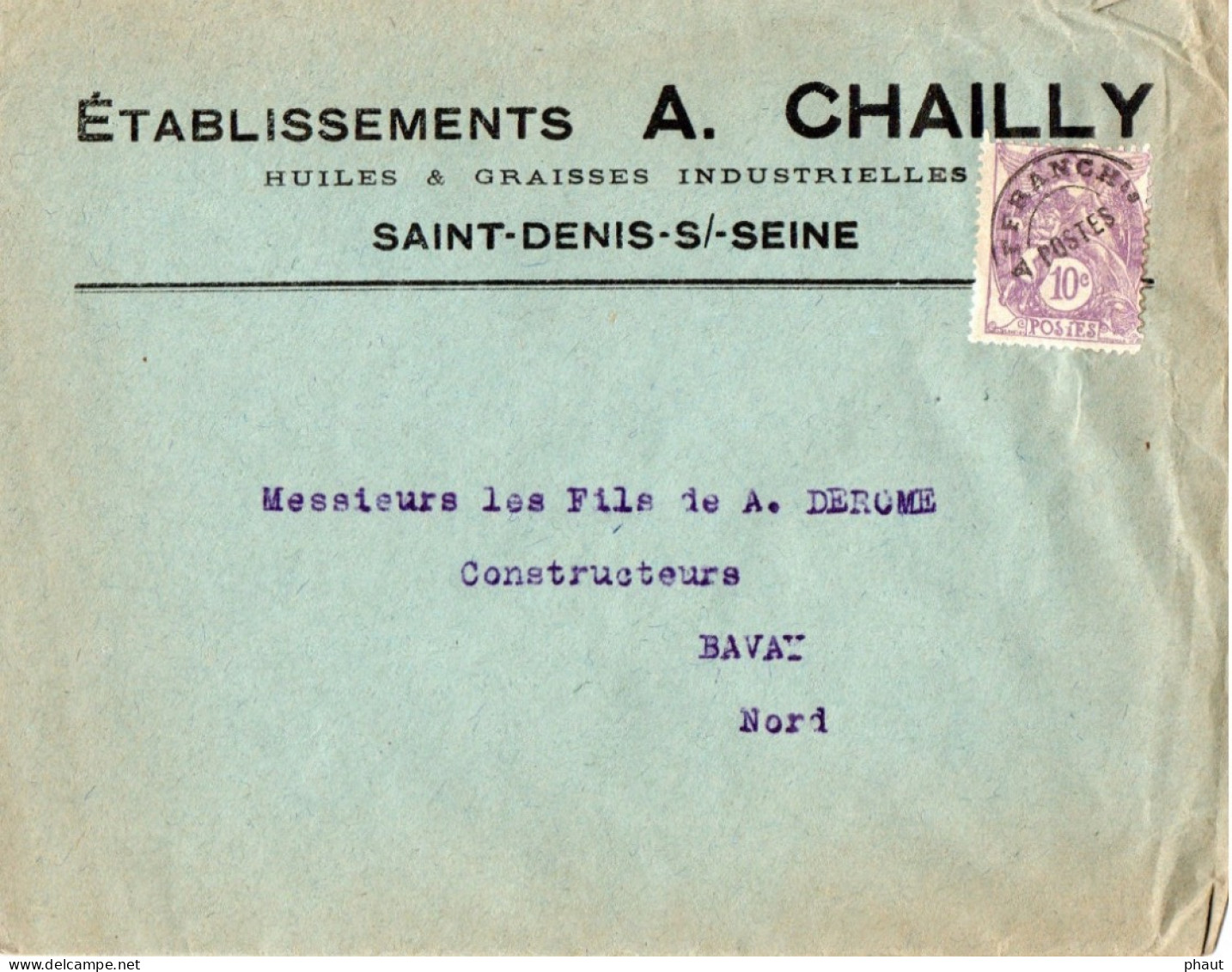 Imprimé à En-tête Ets CHAILLY St DENIS Sur Seine - 1921-1960: Période Moderne