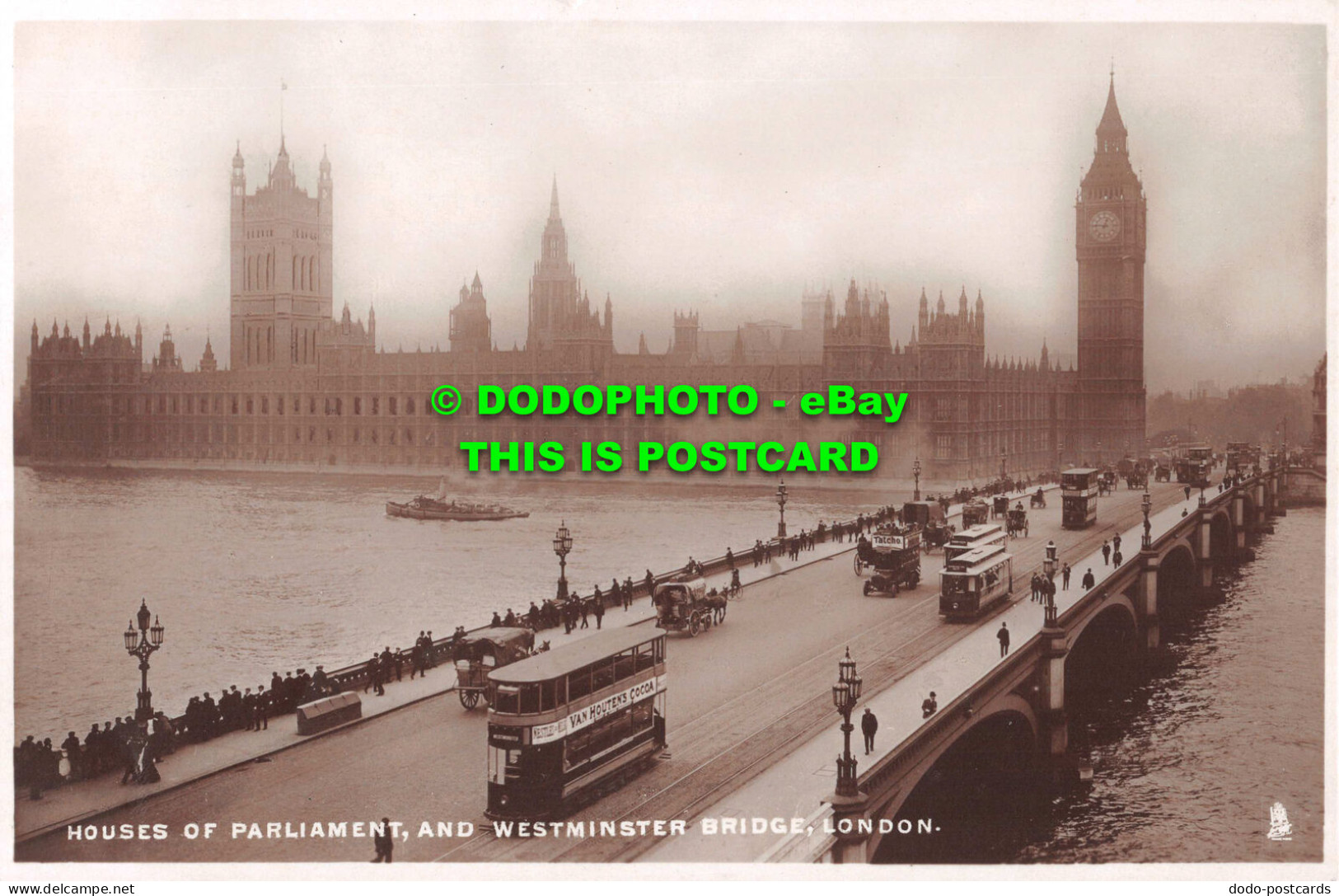 R536759 London. Houses Of Parliament And Westminster Bridge. Tuck. Real Photogra - Sonstige & Ohne Zuordnung