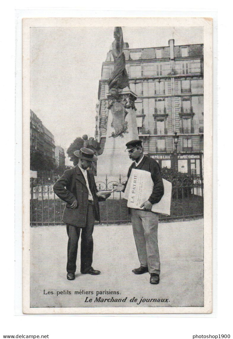 CPA   Vieux Métier .Marchand De Journeaux - Street Merchants