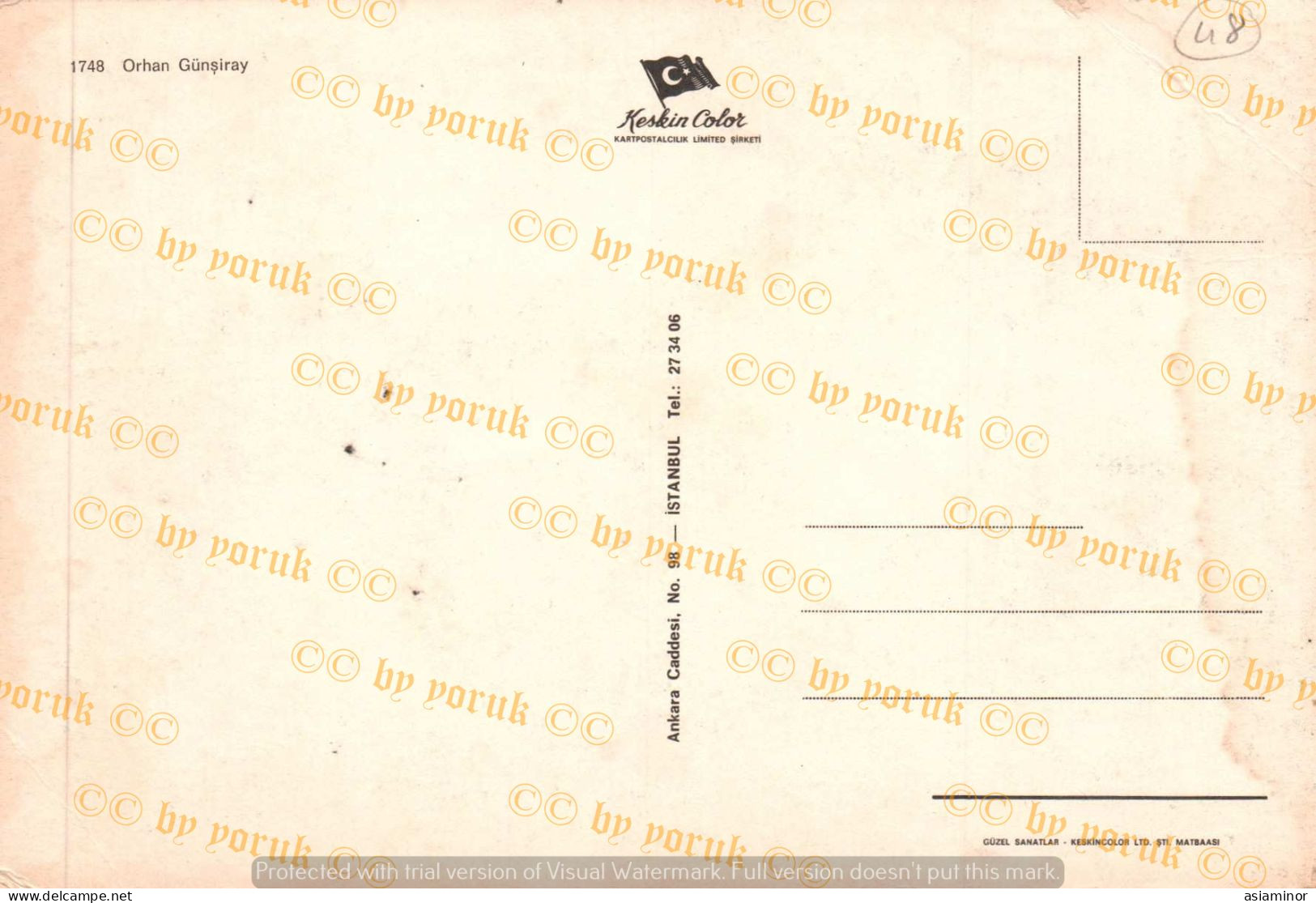 Postcard - 1970/80 - 10x15 Cm. | Turkish Cinema Actor - Orhan Günşiray * - Schauspieler