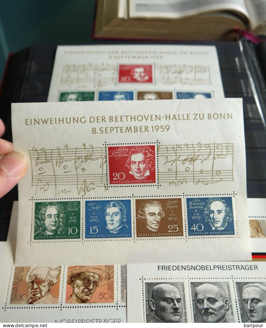 BUND / Deutschland Sammlungen & Dubletten 85 Stück Nur Blöcke Aus MiNr. 2-55 Postfrisch/ESST - Unused Stamps