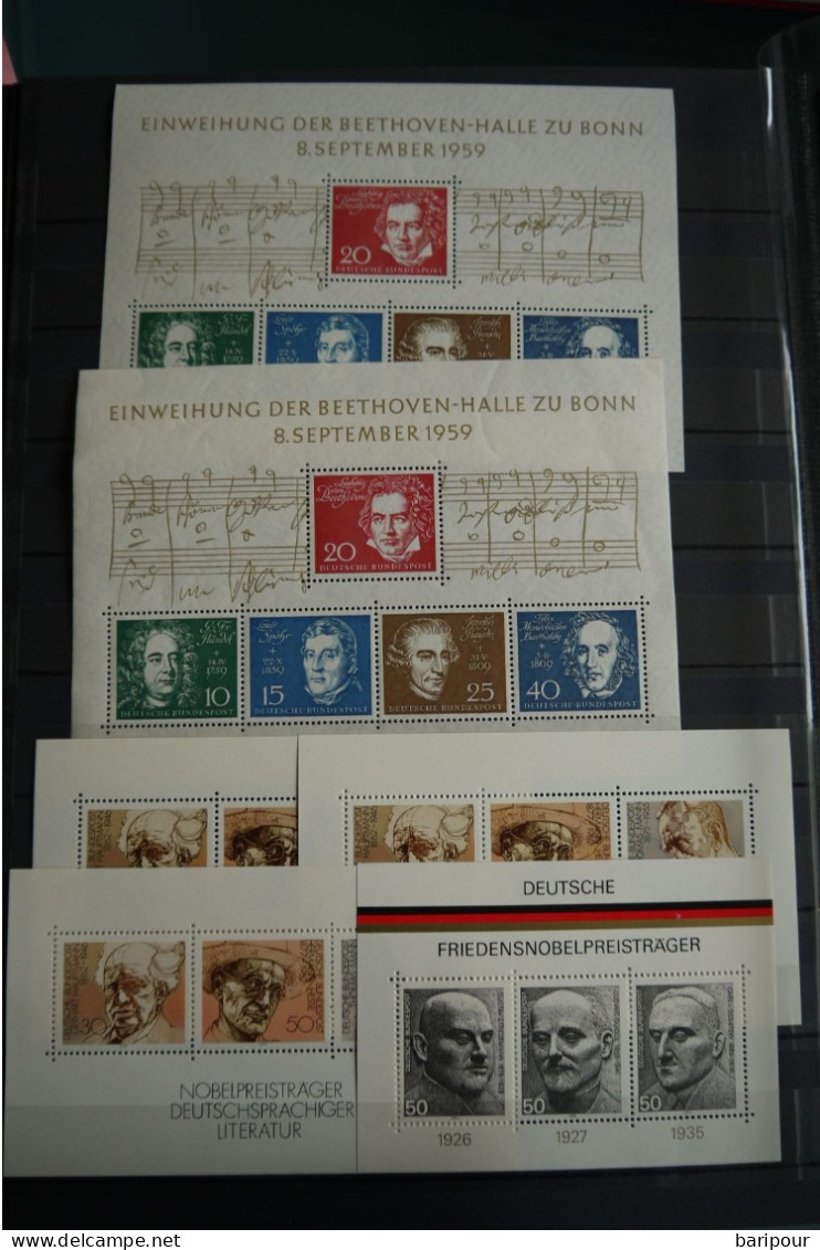 BUND / Deutschland Sammlungen & Dubletten 85 Stück Nur Blöcke Aus MiNr. 2-55 Postfrisch/ESST - Unused Stamps