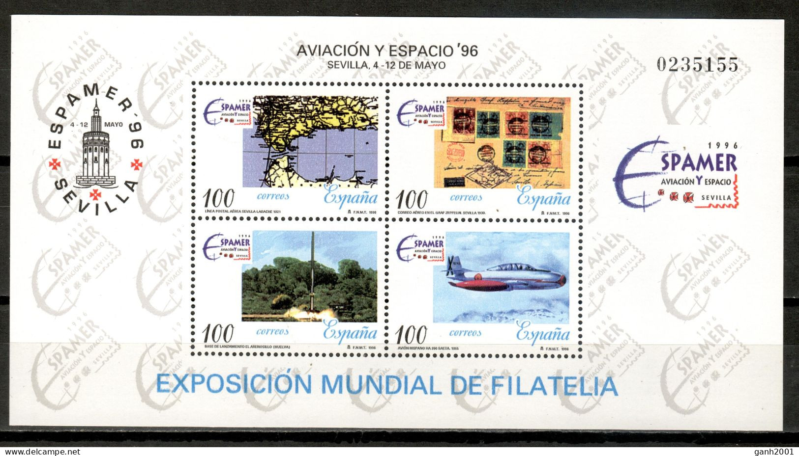 Spain 1996 España / Aviation & Space Airplanes MNH Aviación Y Espacio Luftfahrt Und Weltraum / Le04  38-37 - Aerei