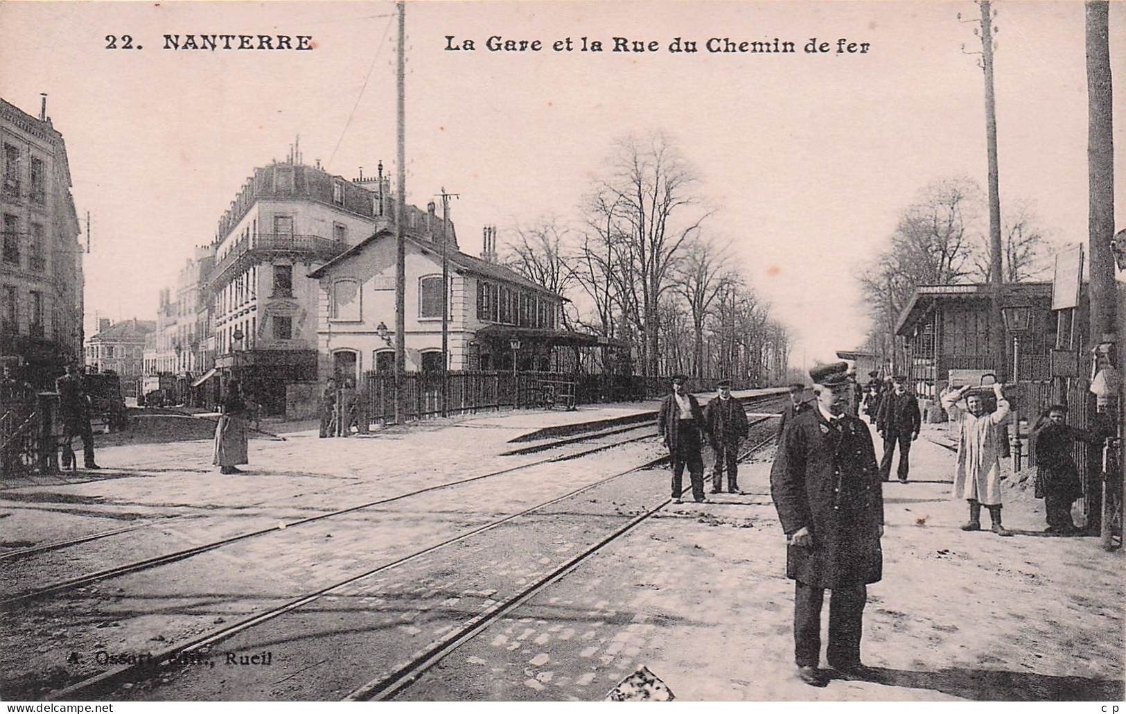 Nanterre -  La Gare Et  La Rue Du Chemin De Fer  - CPA °J - Nanterre