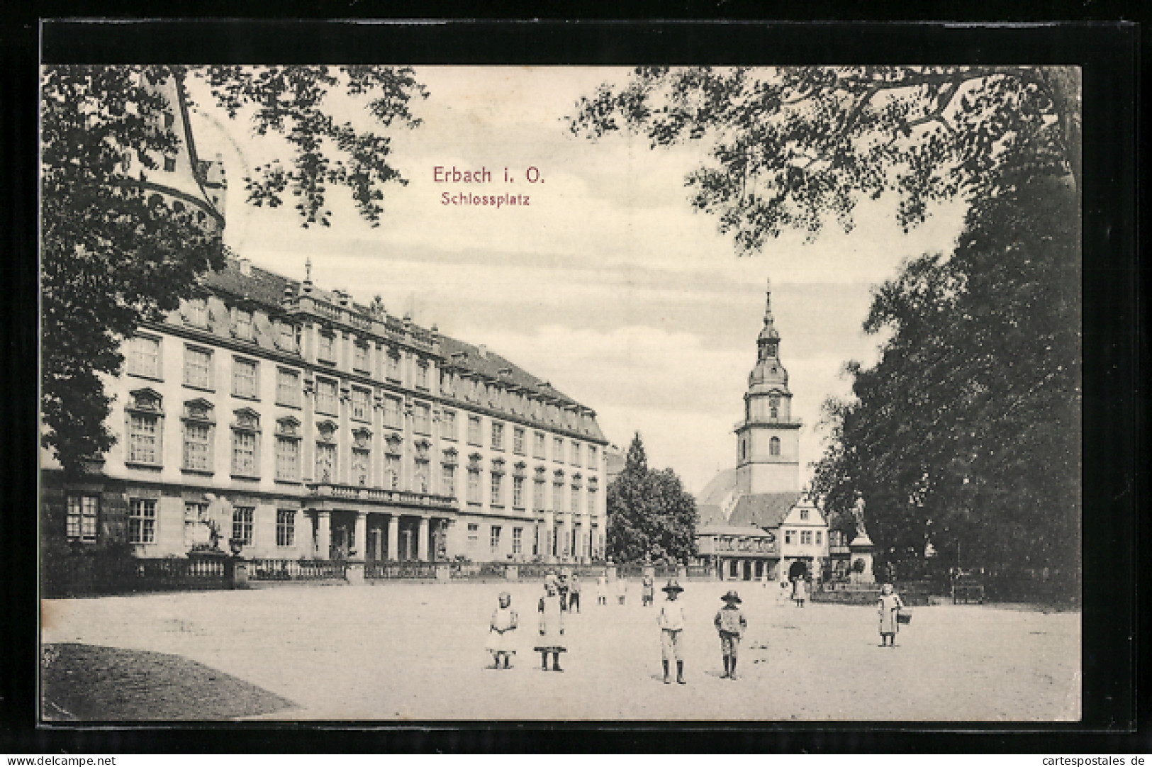 AK Erbach I. O., Kinder Auf Dem Schlossplatz  - Erbach