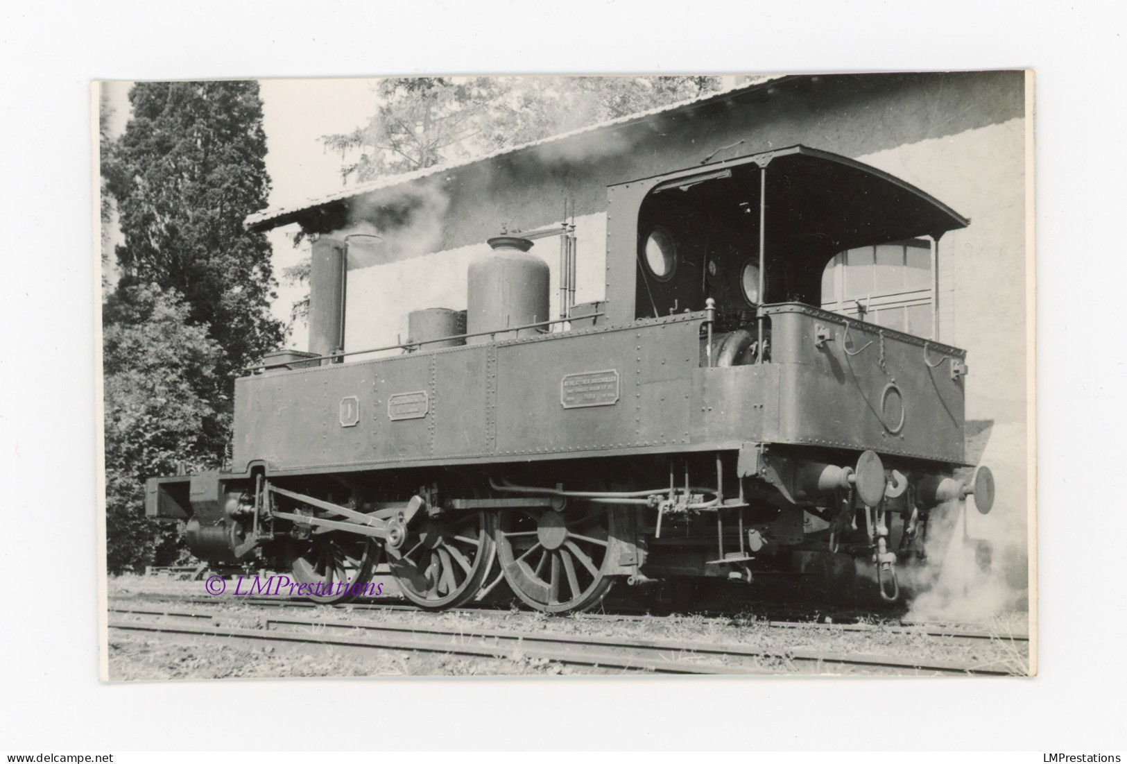 Photo Locomotive CFL Limagne 1 Gare Puy De Dôme 63 Auvergne France Train Chemin Chemins Fer Cie Vapeur Batignolles 030T - Trains