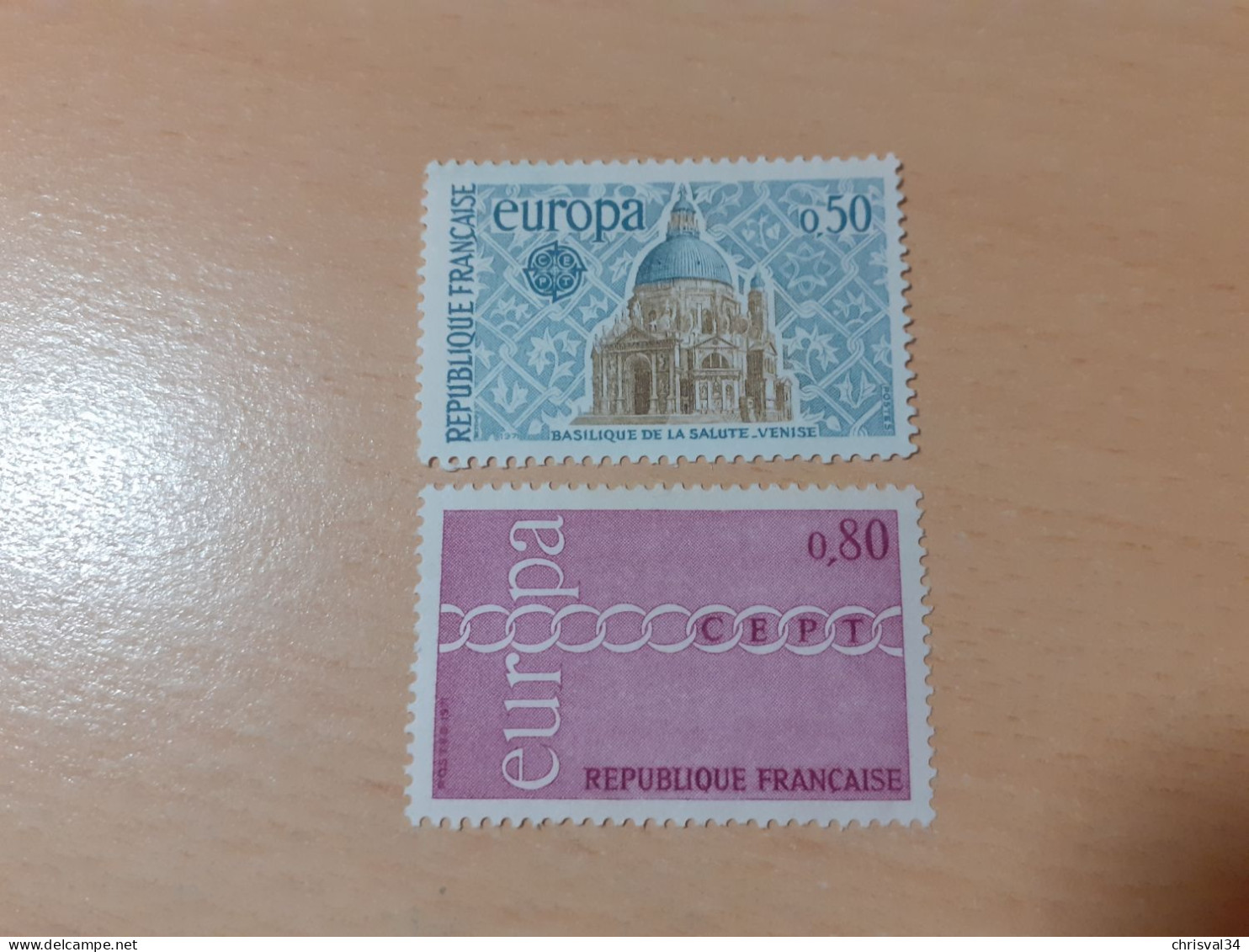 TIMBRES   FRANCE   EUROPA   1971   N  1676  /  1677   COTE  1,30  EUROS   NEUFS  LUXE** - 1971