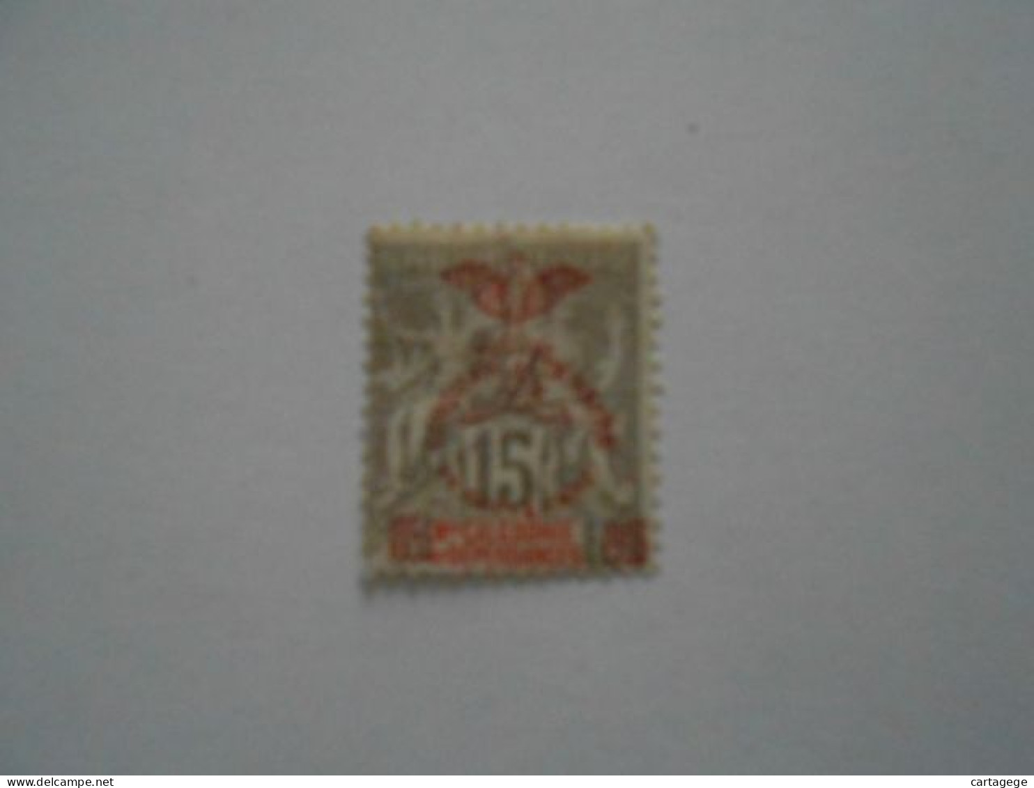 NOUVELLE-CALEDONIE YT 73 ALLEGORIE 15c Gris* - Unused Stamps