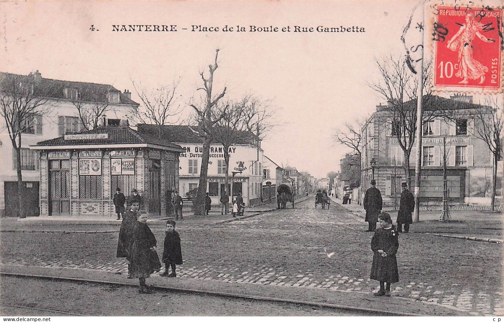 Nanterre -  Place De La Boule Et Rue Gambetta  - CPA °J - Nanterre