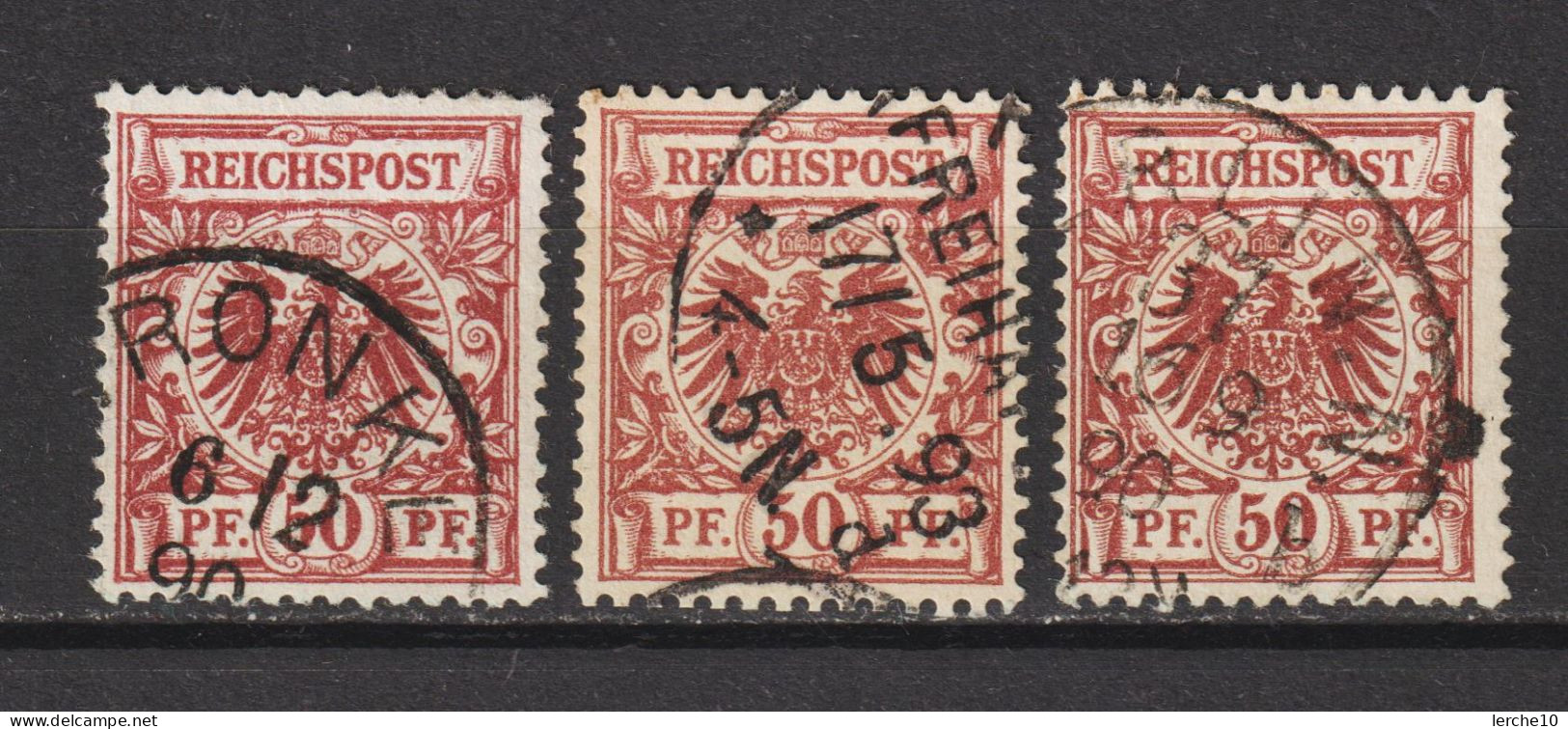 MiNr. 50 Ba, C, D Gestempelt, Geprüft  (0387) - Used Stamps