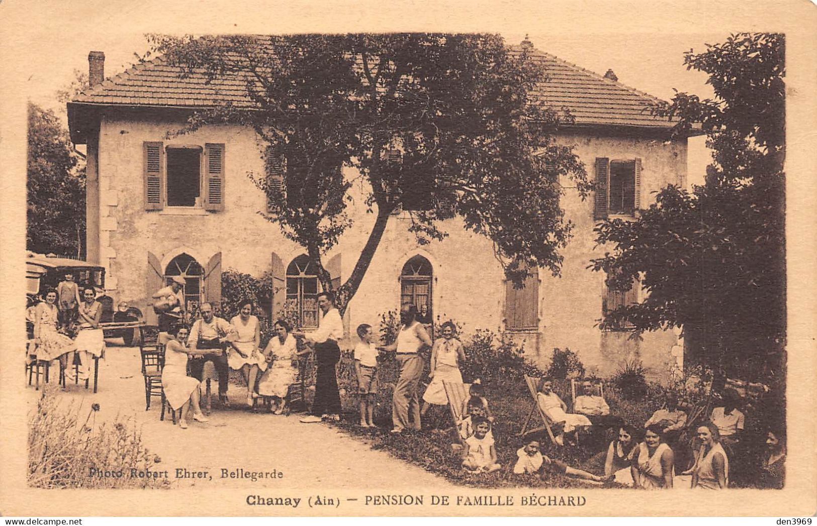 CHANAY (Ain) - Pension De Famille Béchard - Ecrit (2 Scans) - Ohne Zuordnung