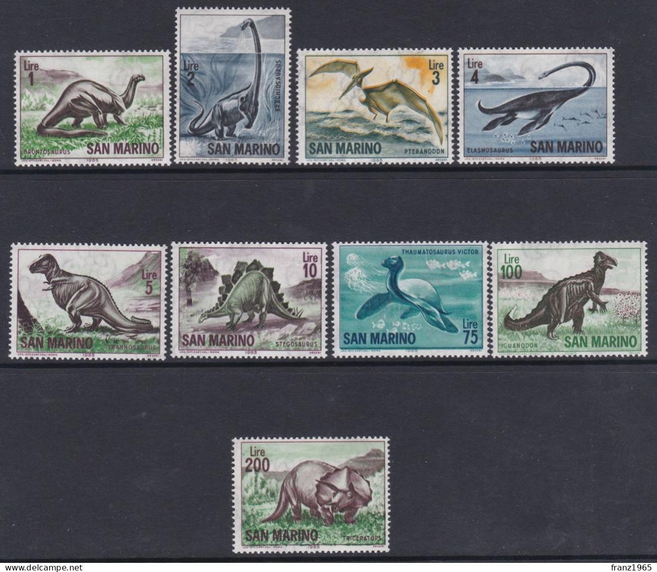 Prehistoric Animals - 1965 - Unused Stamps