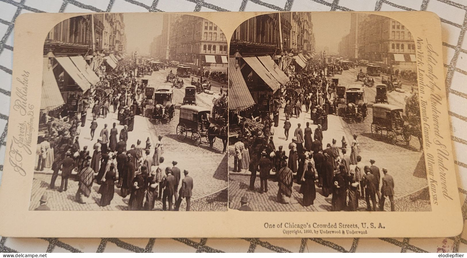 Une Des Rues Les Plus Fréquentées De Chicago, Etats Unis. Underwood Stéréo - Stereoscopes - Side-by-side Viewers