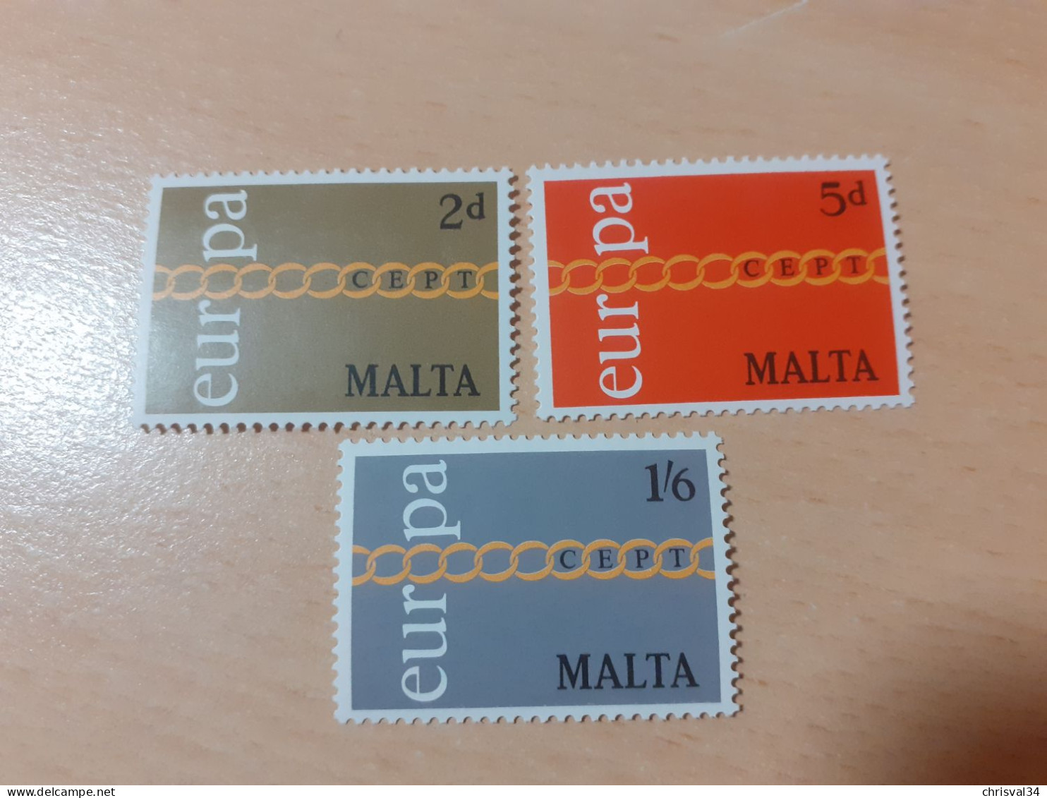 TIMBRES   MALTE   EUROPA   1971   N  424  A  426   COTE  2,00  EUROS   NEUFS  LUXE** - 1971