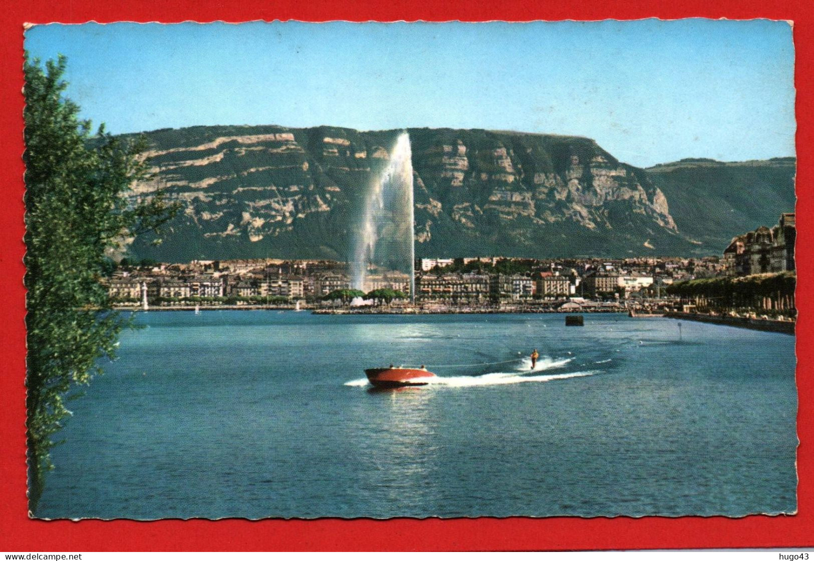 (RECTO / VERSO) GENEVE - LA RADE EN 1965 - BEAU TIMBRE - FORMAT CPA - Genève