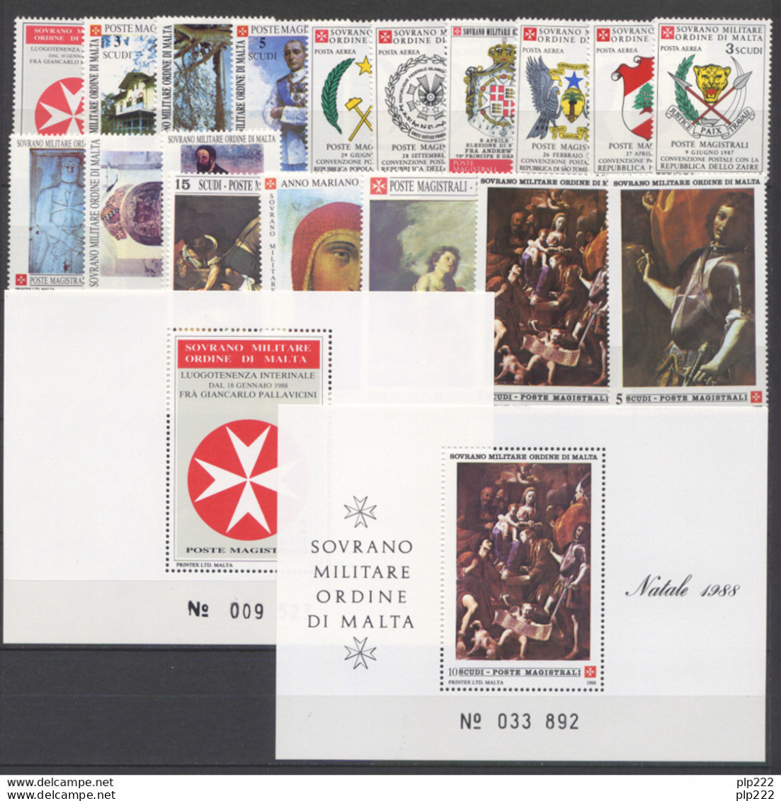 SMOM 1988 Annata Completa/Complete Year MNH/** VF - Malta (la Orden De)