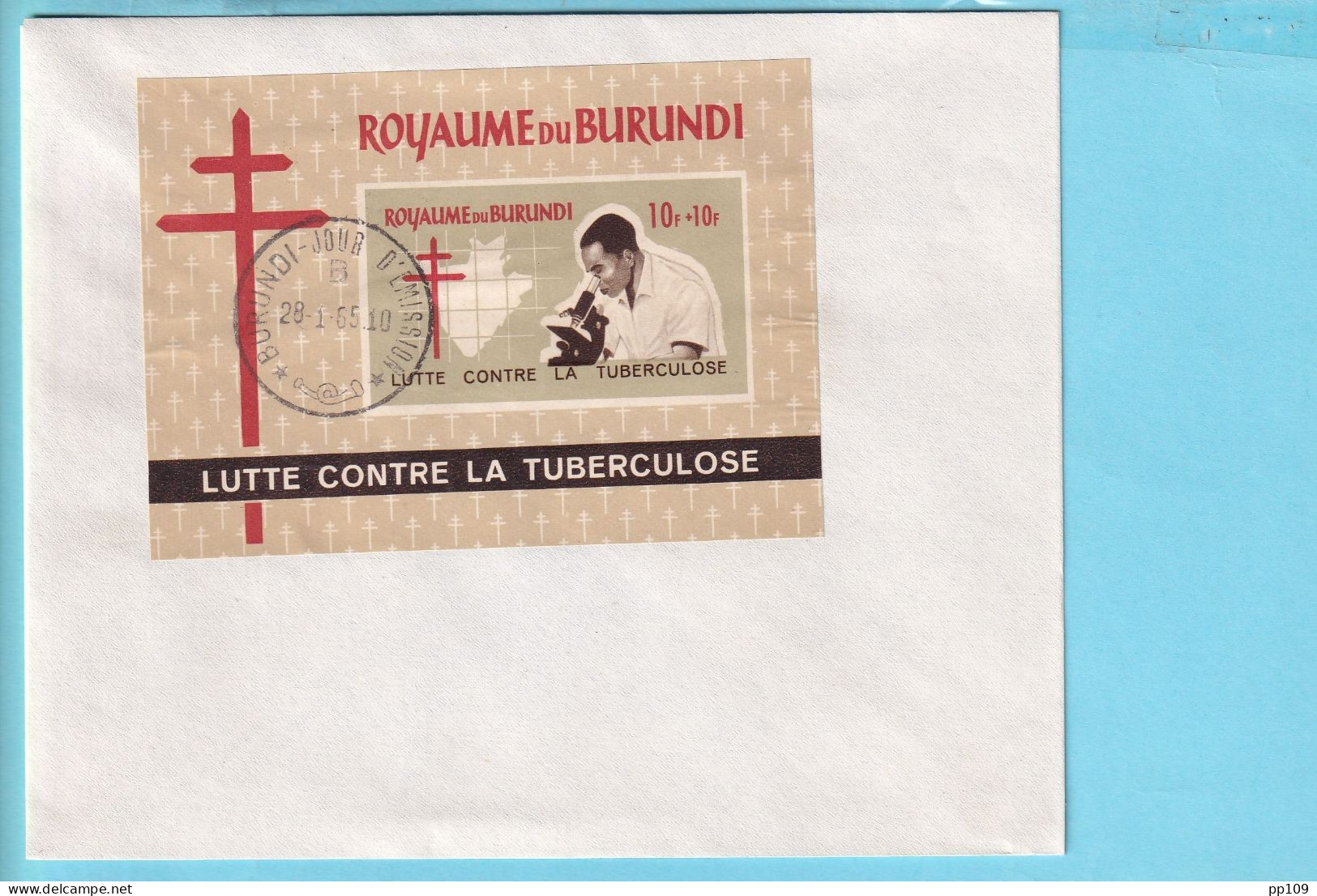 BURUNDI  4 FDC Premier Jour D'émissionCROIX ROUGE + Premier Anniversaire Indépendance 1963  + Tuberculose 65 - FDC