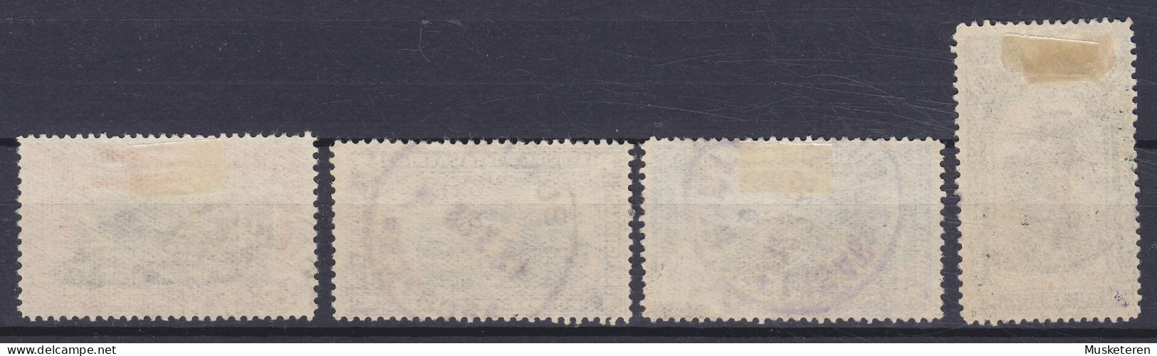 Belgian Congo 1921 Mi. 42-45, Flugpost Aerien Incl. Deluxe BUNIA & ELISABETHVILLE Cancels Complete Set - Used Stamps