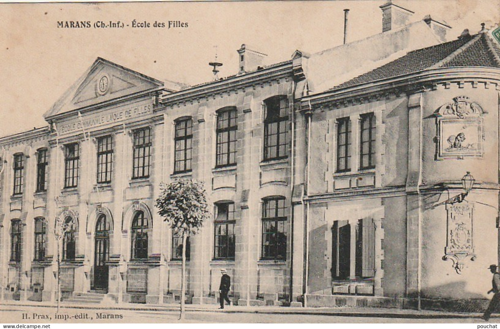 AL23 -(17) MARANS  -  ECOLE DES FILLES - IMP. EDIT. PRAX , MARANS -  2 SCANS . - Other & Unclassified