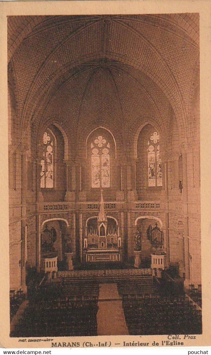 AL24 -(17) MARANS  -  INTERIEUR DE L ' EGLISE  - 2 SCANS - Autres & Non Classés