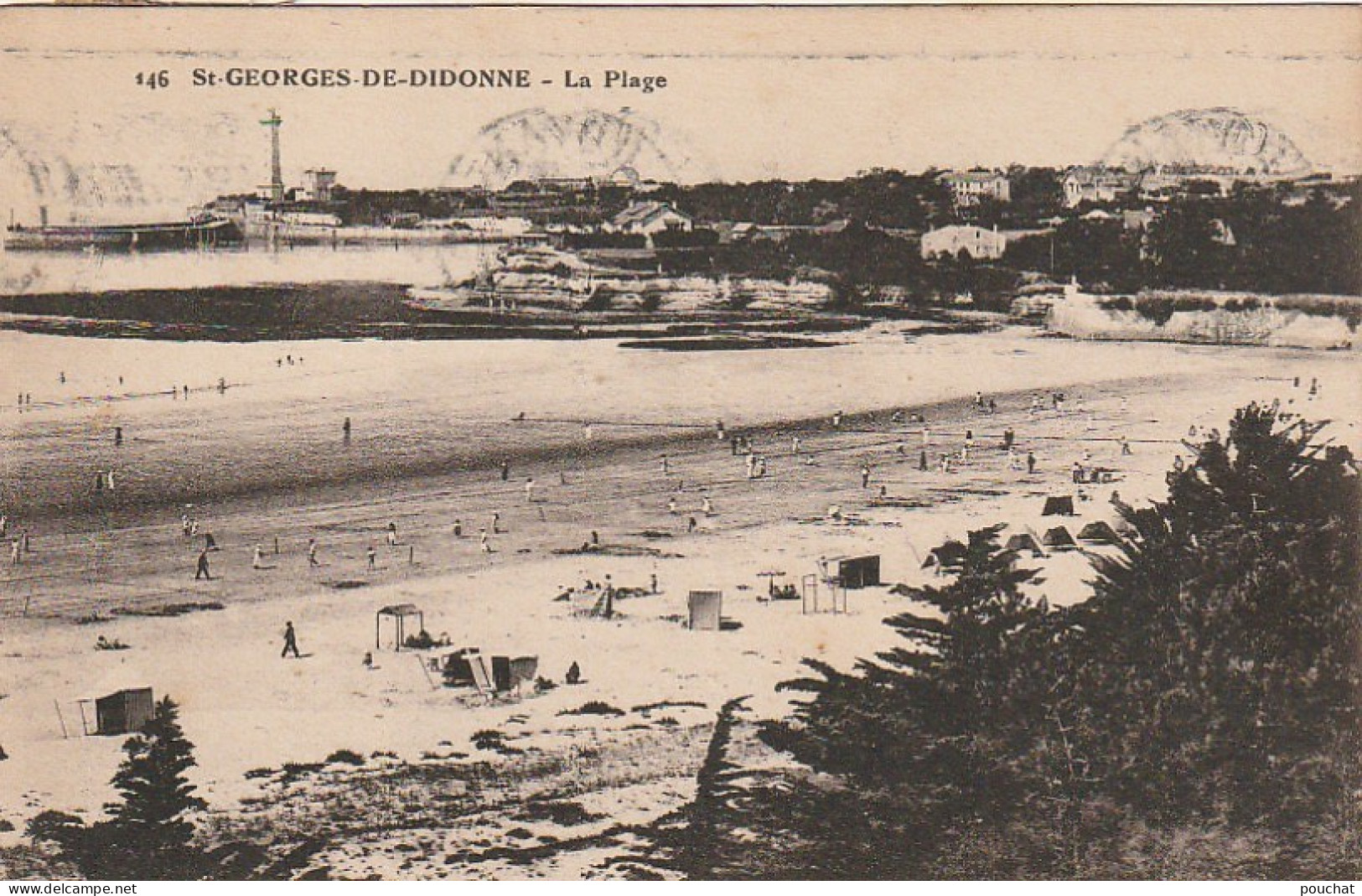 AL24 -(17) SAINT GEORGES DE DIDONNE - LA PLAGE  -  BAIGNEURS ET PROMENEURS - VUE GENERALE  -    2 SCANS - Saint-Georges-de-Didonne