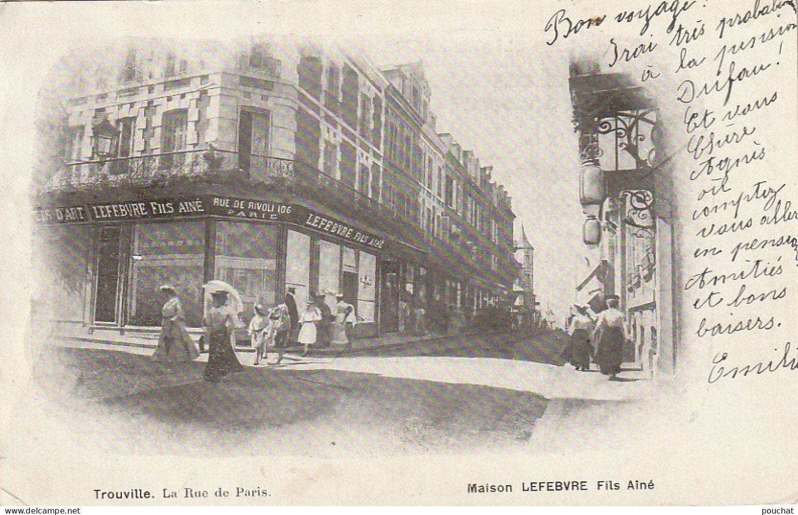 AL20-(14) TROUVILLE  -  LA RUE DE PARIS  - MAISON LEFEBVRE FILS AINE  - JOAILLIER  - ORFEVRE - ANIMATION  - Trouville