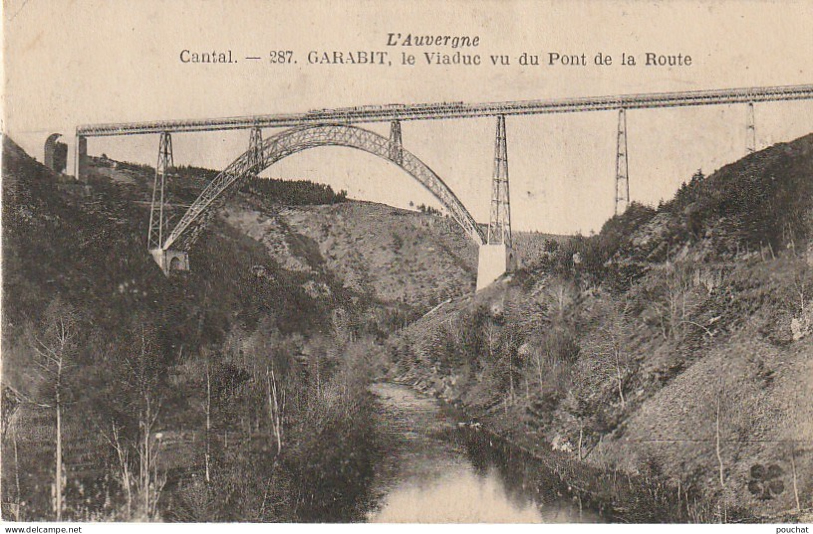 AL21 -(15) GARABIT , LE VIADUC VU DU PONT DE LA ROUTE - CONVOI FERROVIAIRE  -  2 SCANS   . - Autres & Non Classés