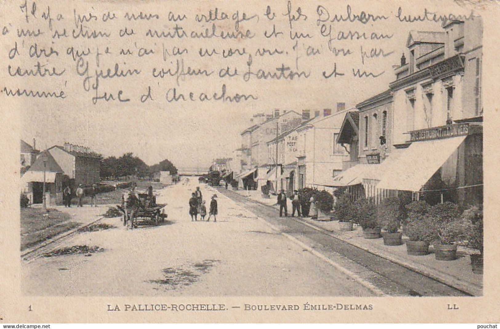 AL25 -(17)  LA PALLICE  - BOULEVARD EMILE DELMAS - ANIMATION - CARRIOLE A CHEVAL - CAFE RESTAURANT DE L ' UNIVERS  - La Rochelle