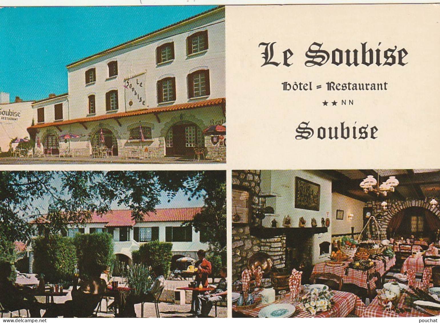 AL25 -(17) HOTEL  RESTAURANT   LE SOUBISE  - MADAME BENOIT , CHEF DE CUISINE  -  CARTE MULTIVUES COULEURS -  2 SCANS - Autres & Non Classés