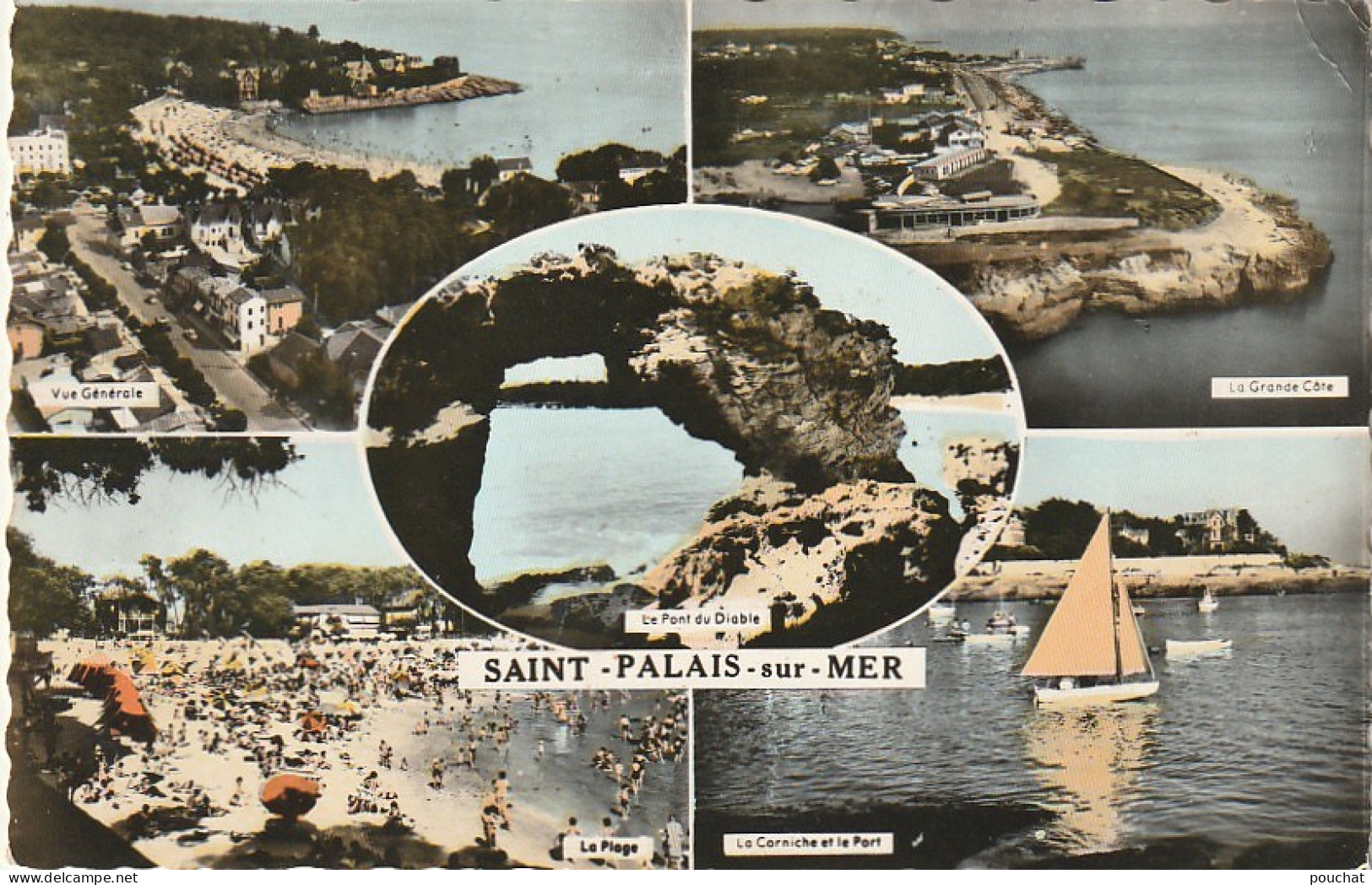 AL25 -(17) SAINT  PALAIS SUR MER - CARTE  COULEURS  MULTIVUES : PONT DU DIABLE  -  CORNICHE   -  2 SCANS - Saint-Palais-sur-Mer