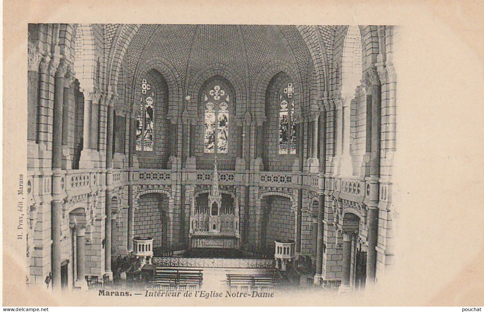 AL26 -(17) MARANS  -  INTERIEUR DE L ' EGLISE NOTRE DAME - EDIT. PRAX , MARANS  -  2 SCANS  . - Other & Unclassified