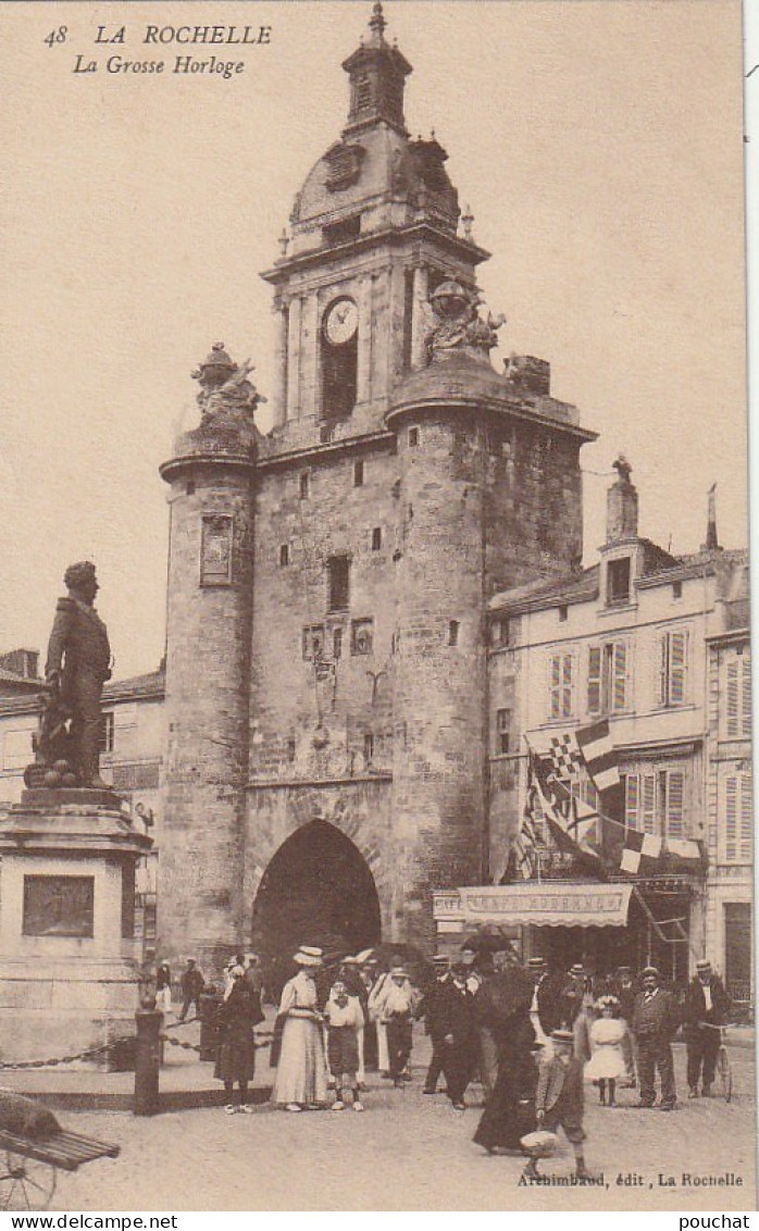 AL26 -(17) LA ROCHELLE  - LA GROSSE HORLOGE  - COMMERCE : CAFE MODERNE  - ANIMATION- EDIT. ARCHIMBAUD , LA ROCHELLE - La Rochelle