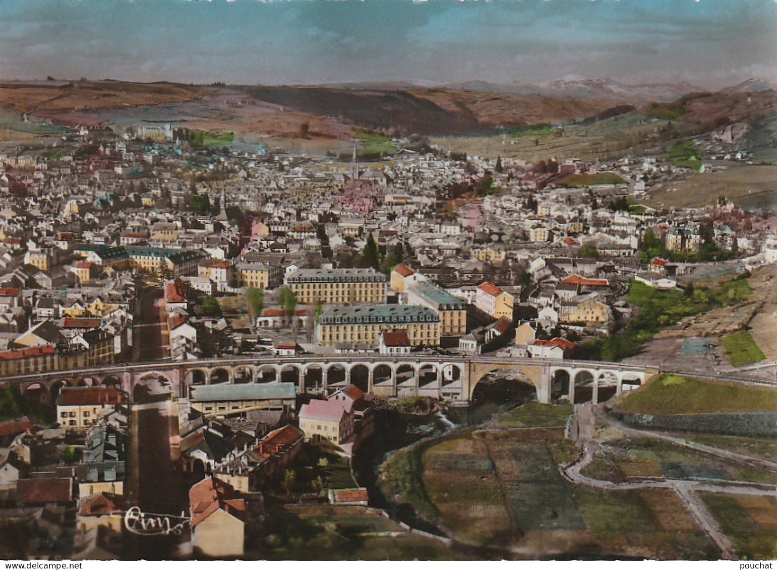 AL21 -(15) AURILLAC  -  VUE AERIENNE  - VIADUC - 2 SCANS   . - Aurillac