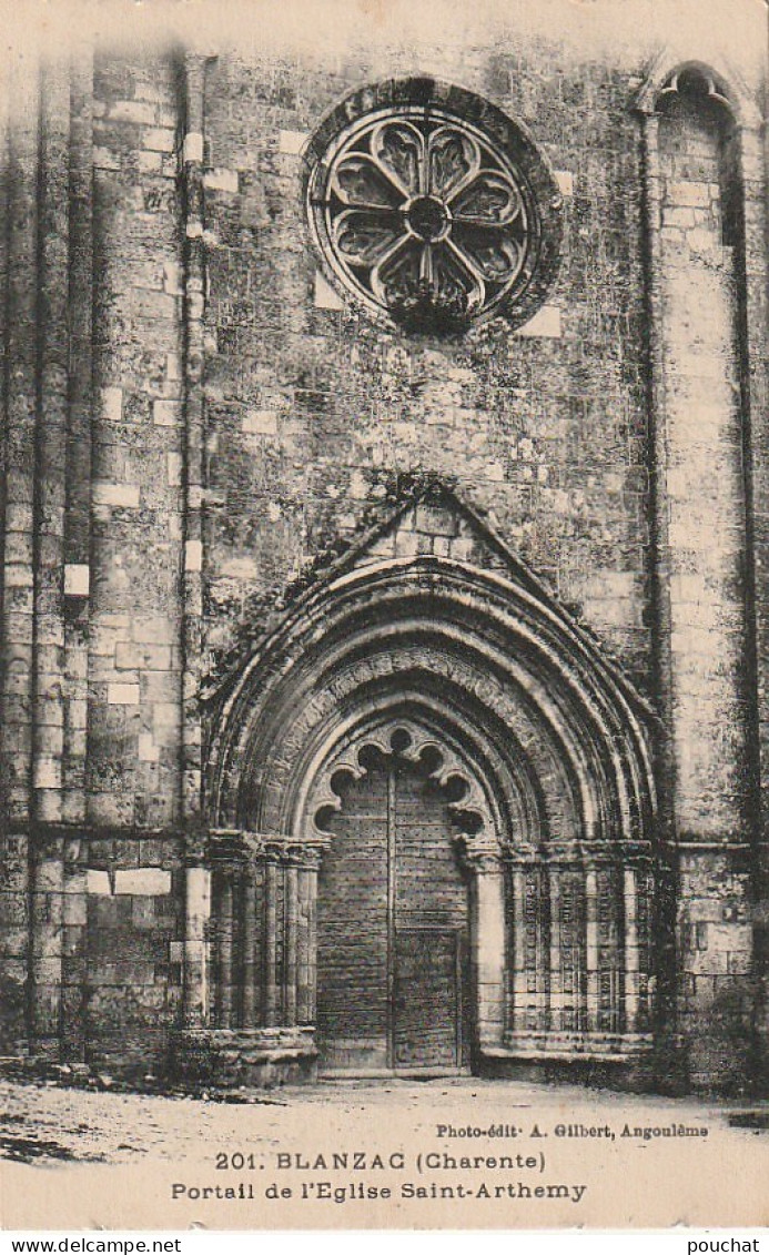 AL22 -(16) BLANZAC  -  PORTAIL DE L ' EGLISE SAINT ARTHEMY -  2 SCANS  . - Other & Unclassified