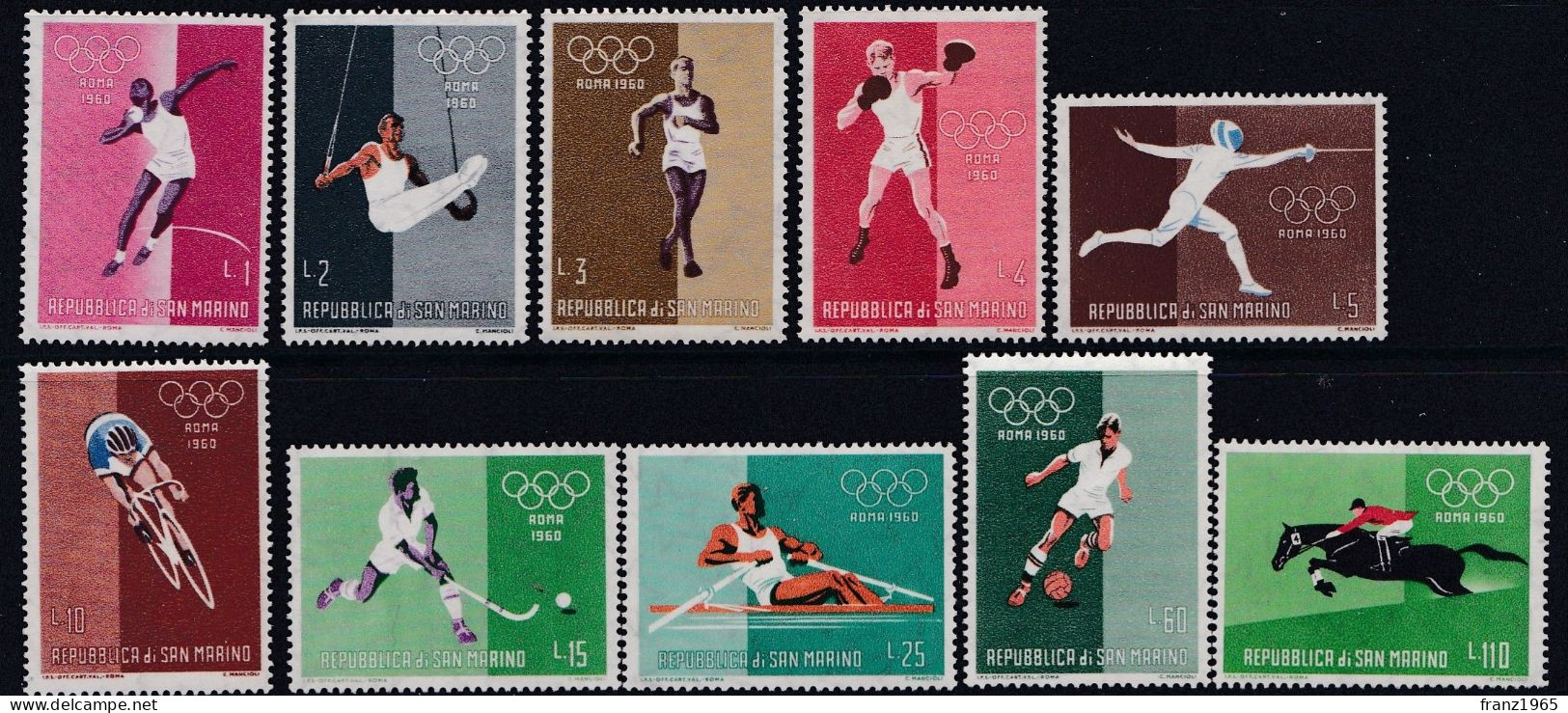 Roma Olympic Games - 1960 - Unused Stamps