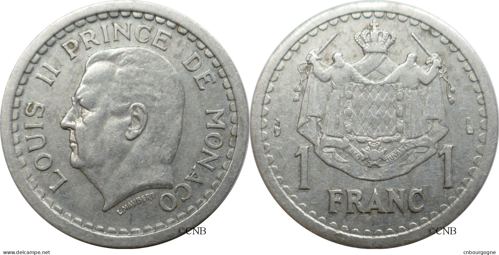 Monaco - Principauté - Louis II - 1 Franc ND (1943) - TTB/XF45 - Mon6520 - 1922-1949 Louis II