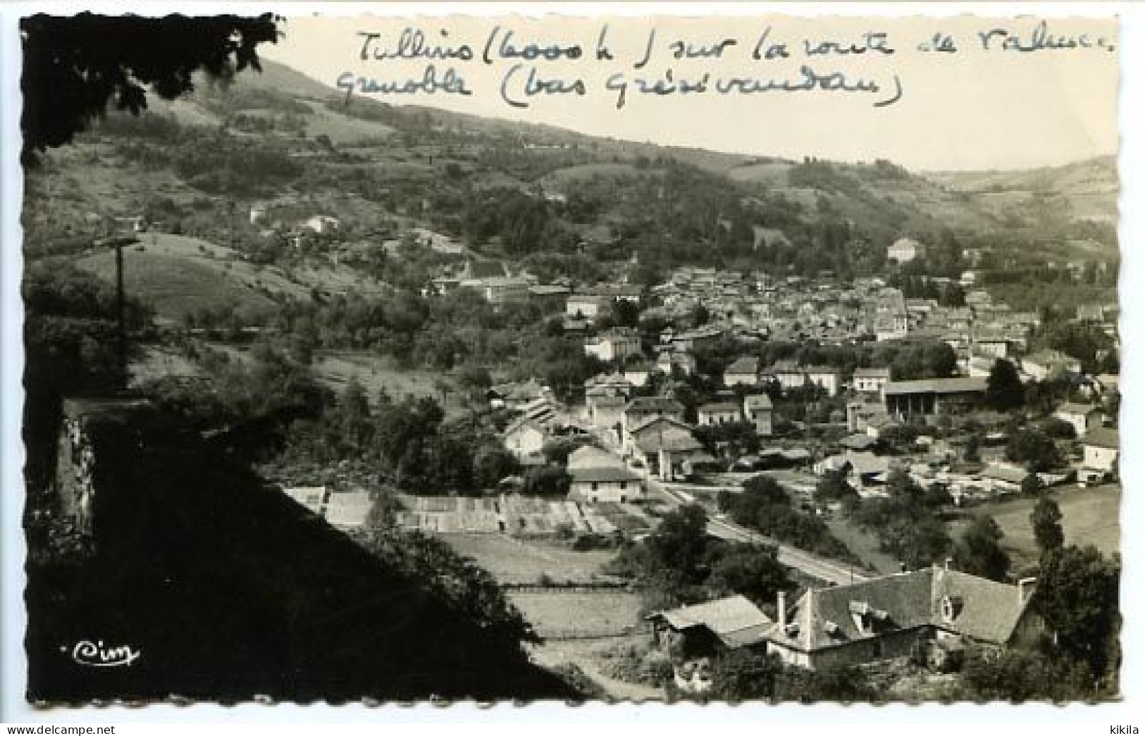 CPSM  9 X 14  Isère  TULLINS   Vue Générale 1er Plan Grosse Maison  Puis Le "jardin" D'un Horticuleur - Tullins