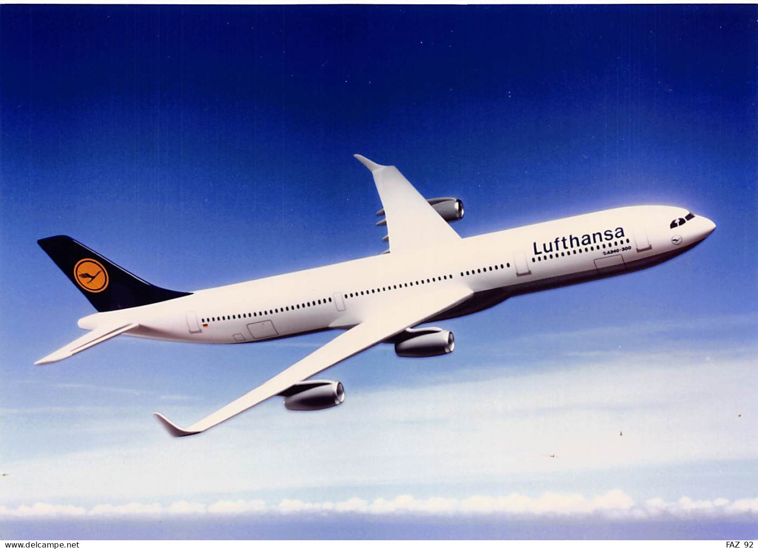 Airbus A340 - Lufthansa - 180 X 130 Mm. - Photo Presse Originale - Luchtvaart