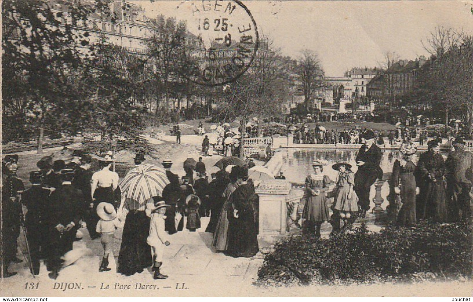 BE7 -(21) DIJON  - LE PARC DARCY - ANIMATION  -   PROMENEURS  - 2 SCANS - Dijon