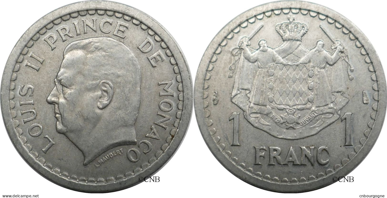 Monaco - Principauté - Louis II - 1 Franc ND (1943) - TTB/XF45 - Mon6522 - 1922-1949 Louis II.