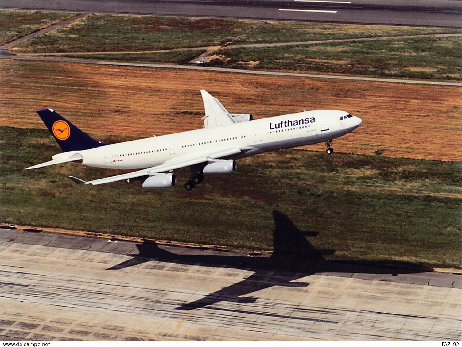 Airbus A340-200 - Lufthansa - 180 X 130 Mm. - Photo Presse Originale - Luchtvaart