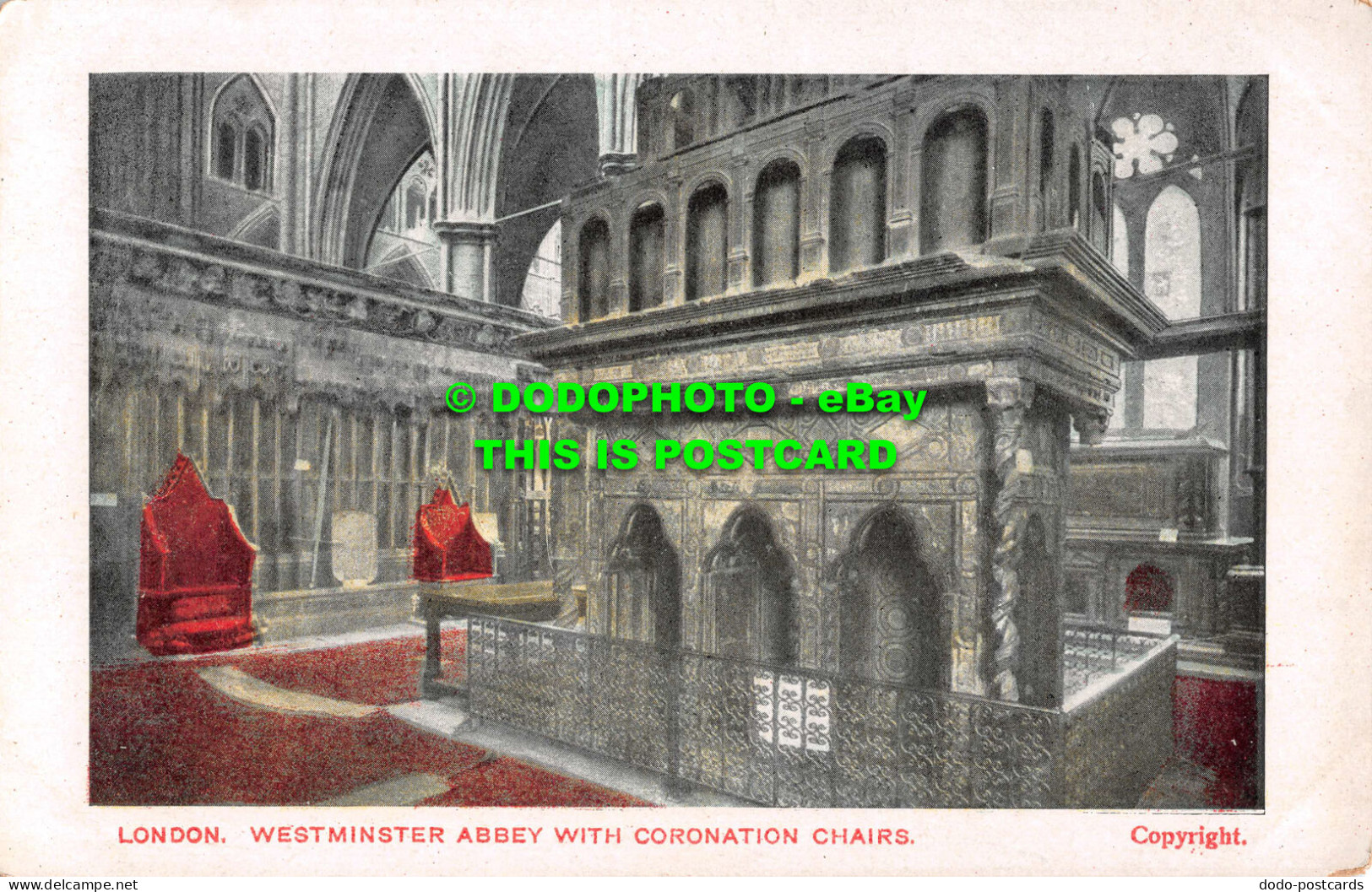 R537037 London. Westminster Abbey With Coronation Chairs - Andere & Zonder Classificatie